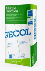 Mortero adhesivo de base cementosa, Tabique cerámico de Gecol. Saco 25 kg
